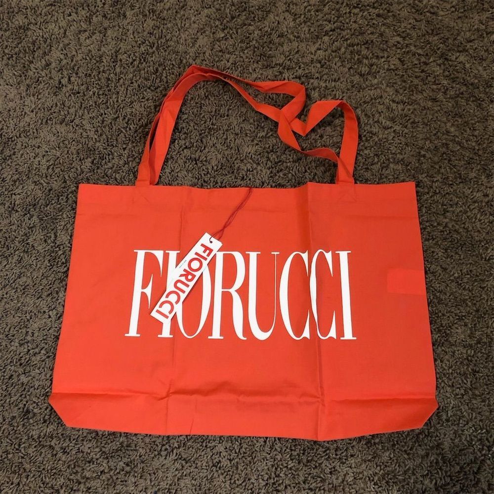 Fiorucci Red Tote Bag with White Logo - Picture 2 of 5